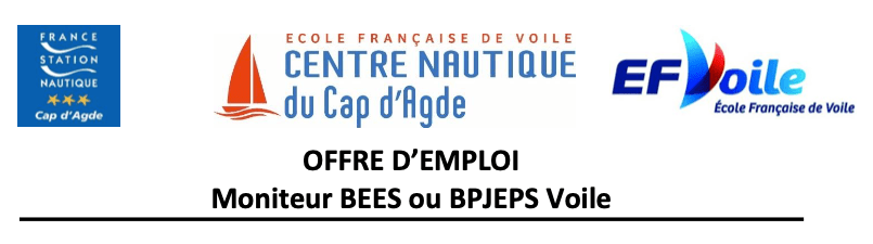 You are currently viewing Offre d’emploi – Moniteur BEES ou BPJEPS Voile